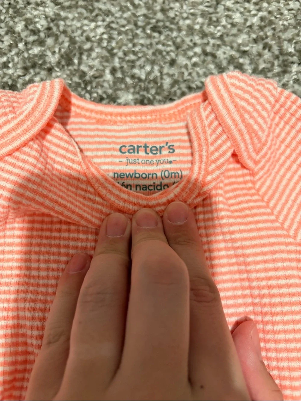 Carter's Coral Striped Top & Coral Leggings Set